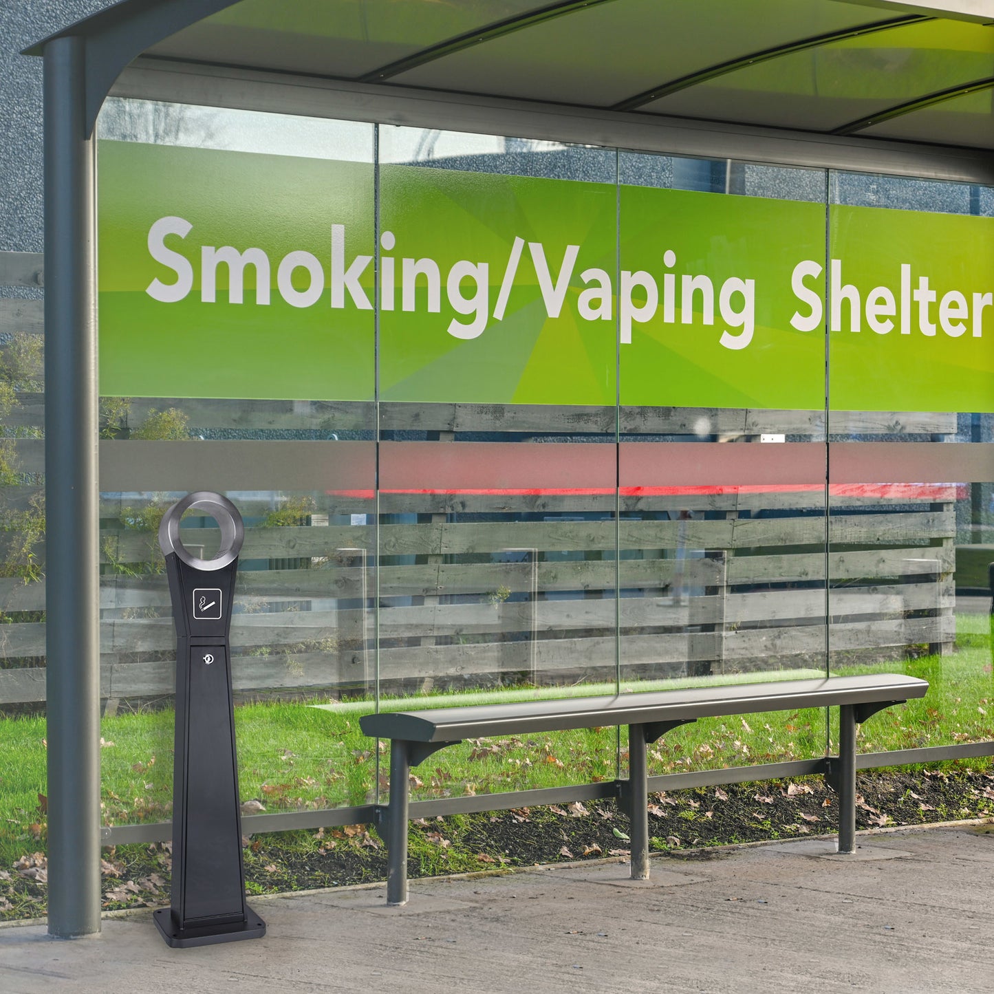 Ashtray Free Standing Stainless Steel