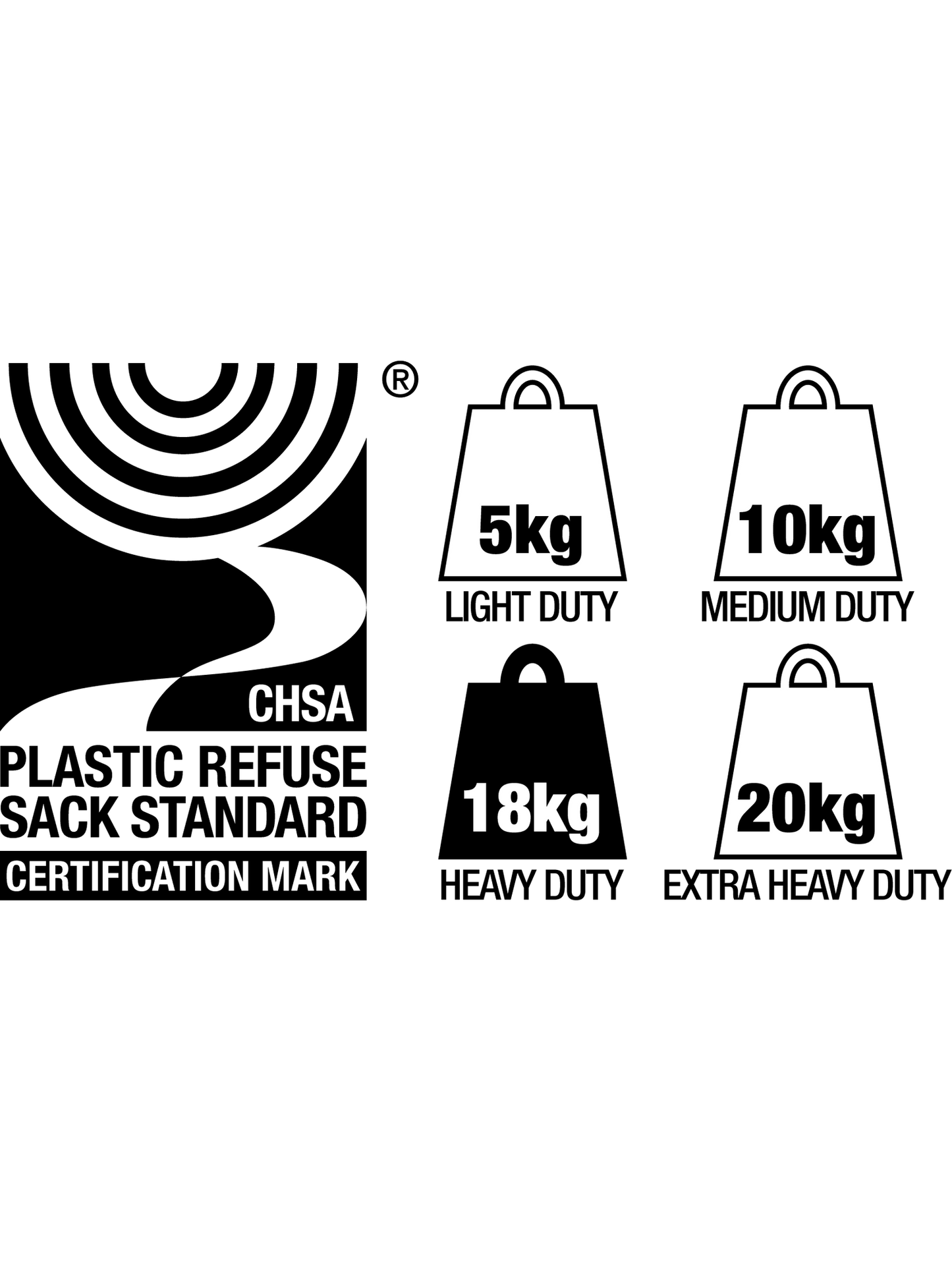 90L 18kg CHSA Natural Refuse Sack