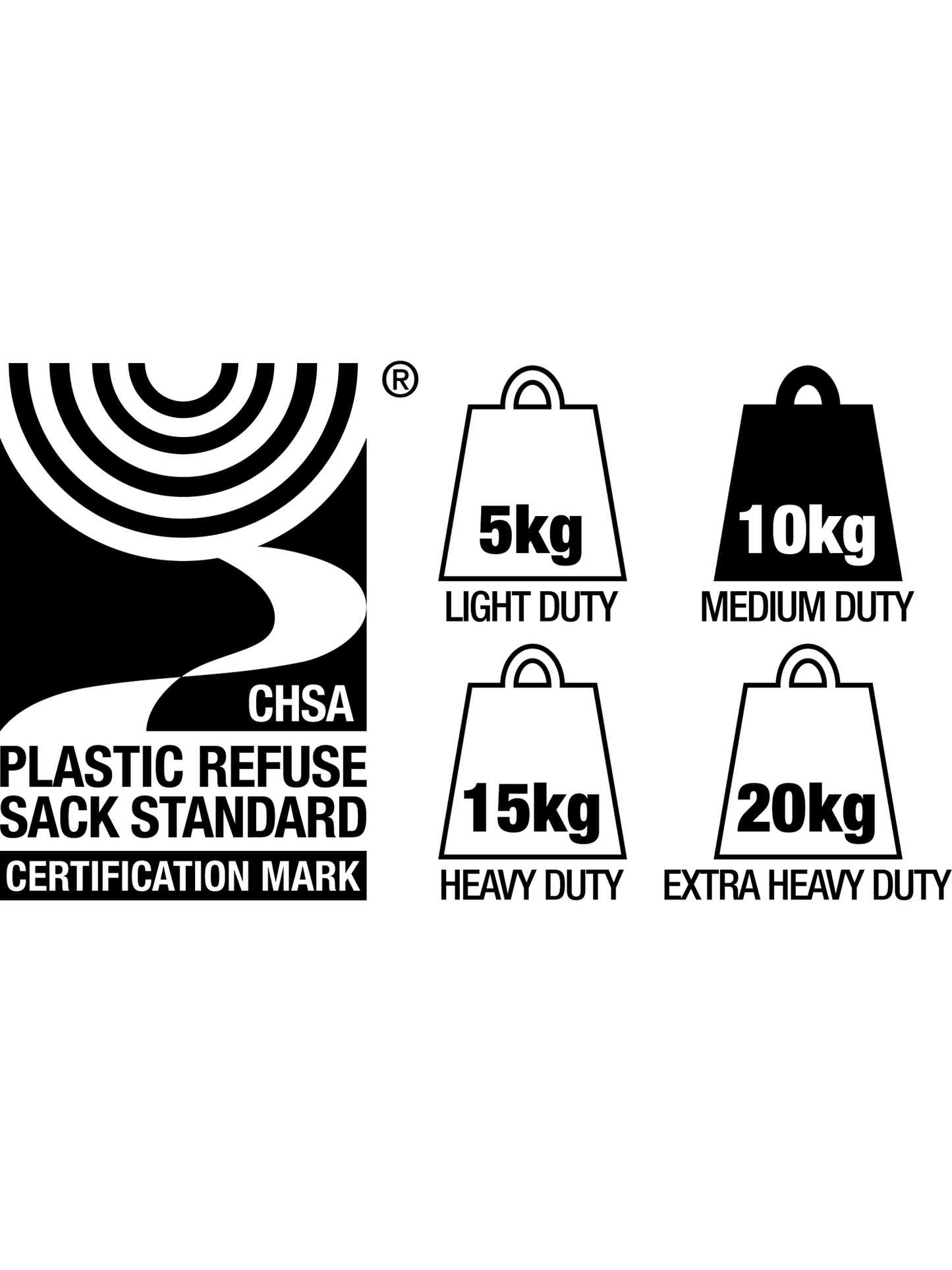 90L 10kg CHSA Natural Refuse Sack