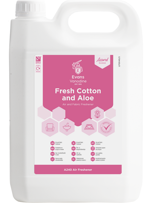 Air and Fabric Freshener - Fresh Cotton and Aloe - 5 ltr