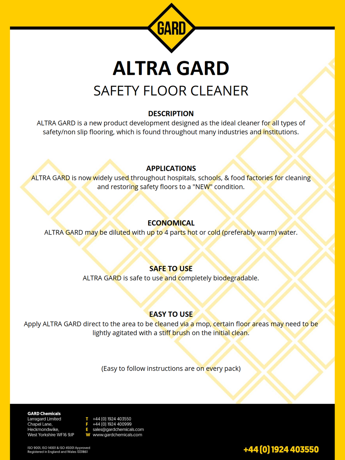 Safety Floor Cleaner - Altra Gard