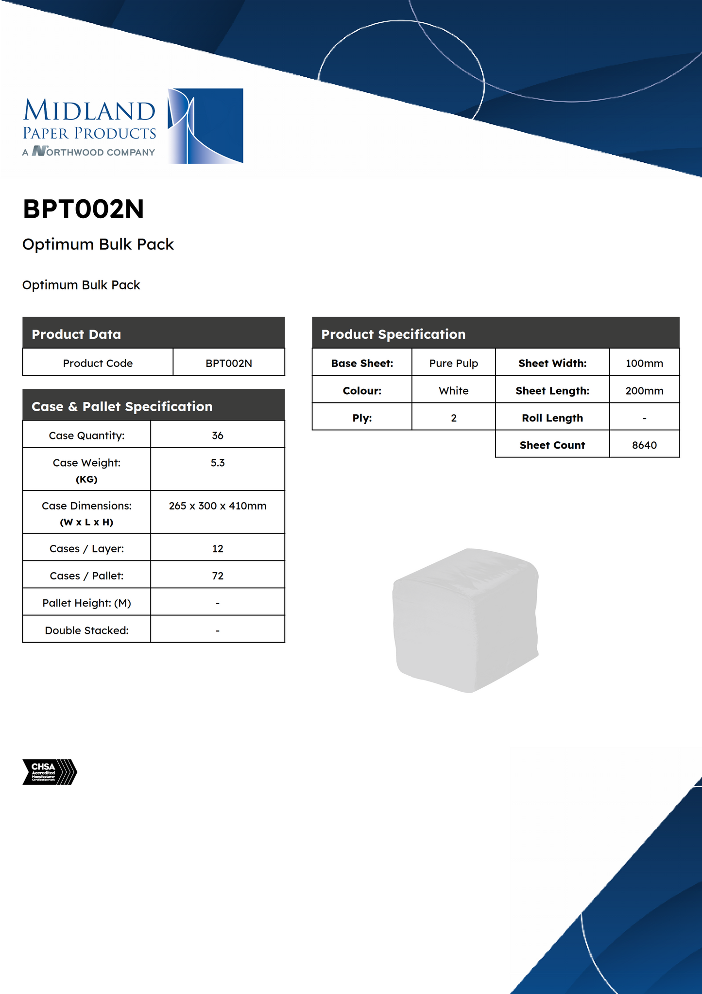 Bulk Pack Toilet Tissue White 2 ply 240 Sheet x 36