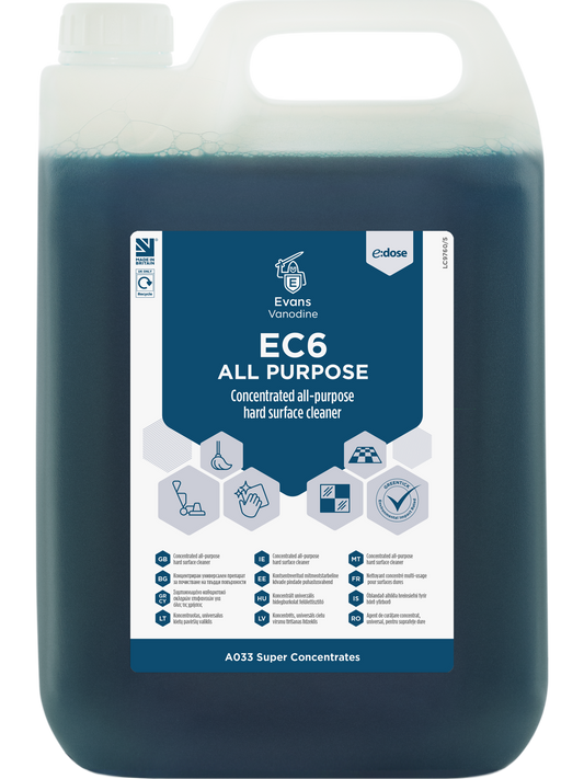 EC6 All Purpose Interior Hard Surface Cleaner 2 x 5 ltr
