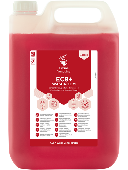 EC9+ Bactericidal Cleaner and Descaler 2 x 5 ltr