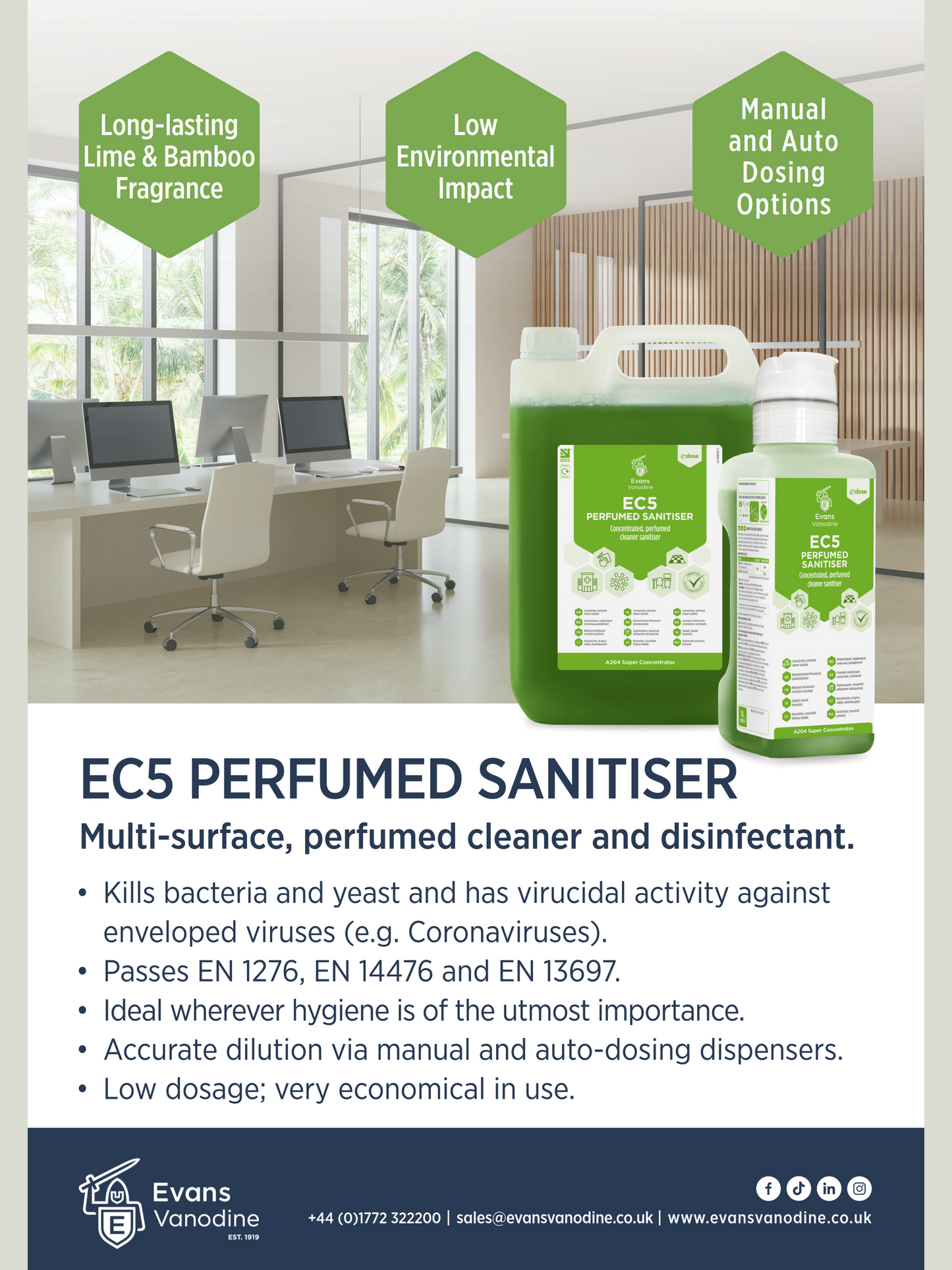 EC5 Perfumed Sanitiser 4 x 1 ltr