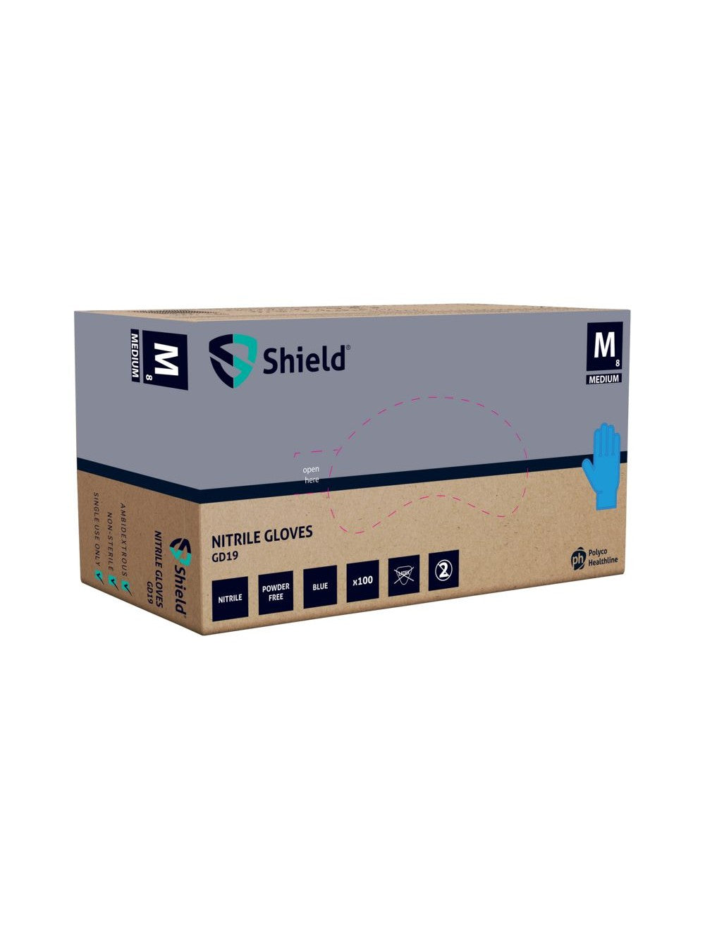 Blue Nitrile Powder Free Disposable Glove