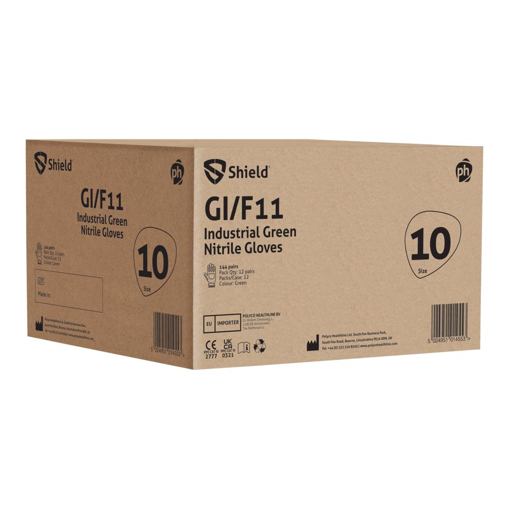 Green Heavy Duty Nitrile Gloves