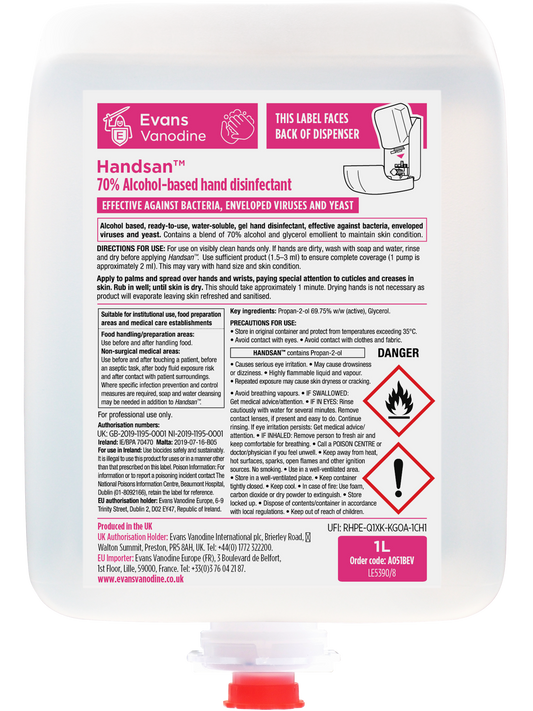 Handsan - 6 x 1 ltr Evolve Cartridge