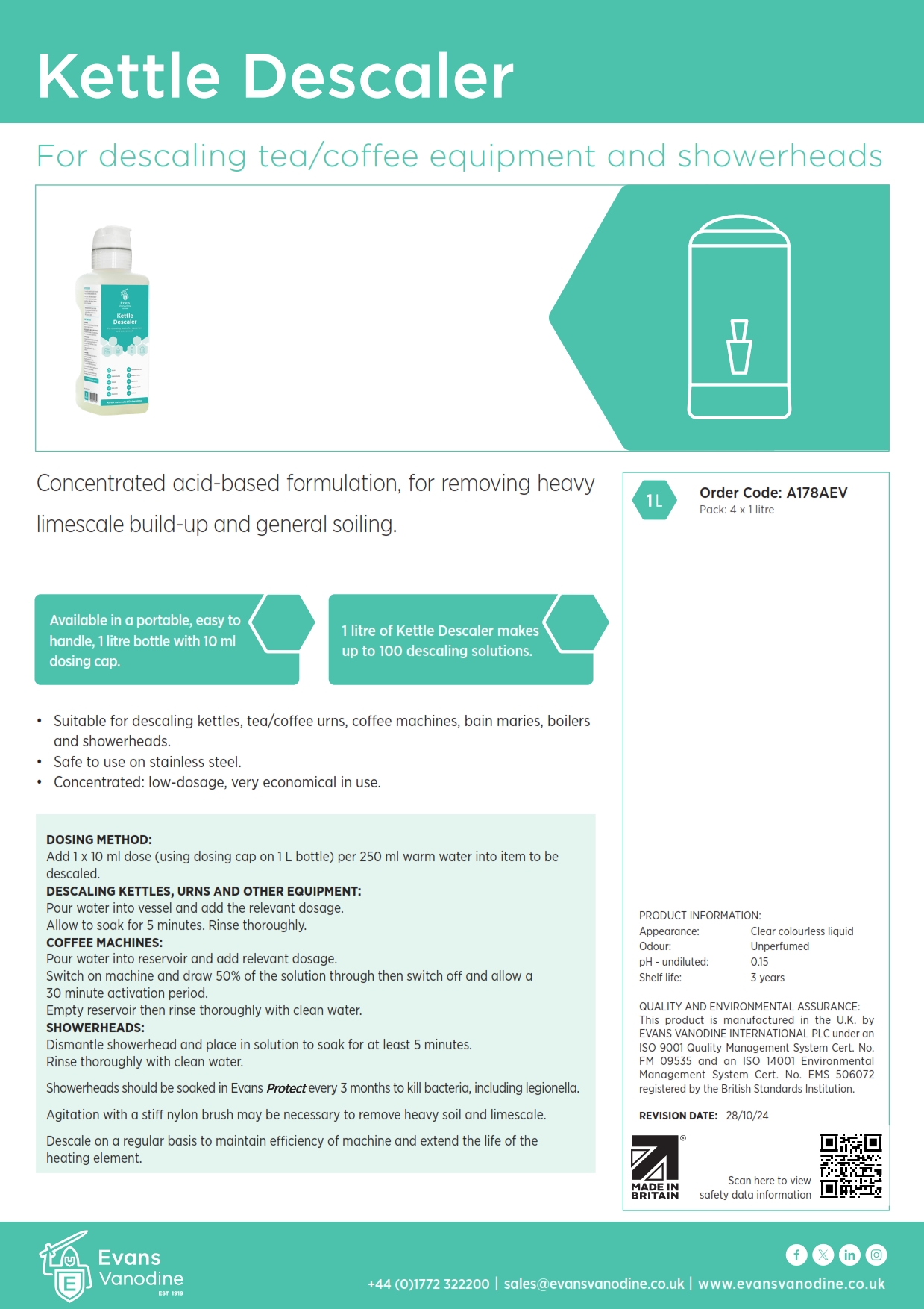 Kettle Descaler - 1 ltr