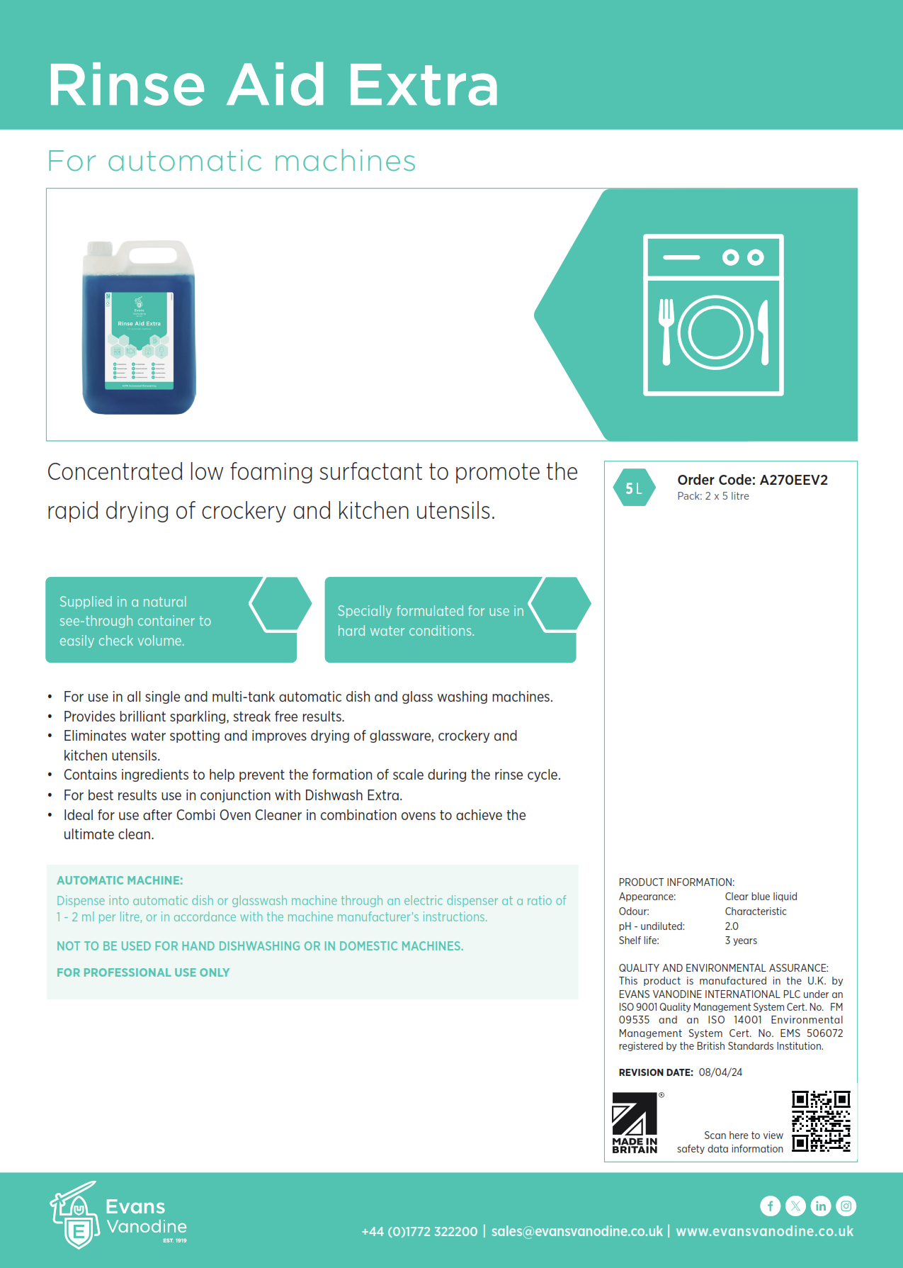 Rinse Aid Extra - 5 ltr