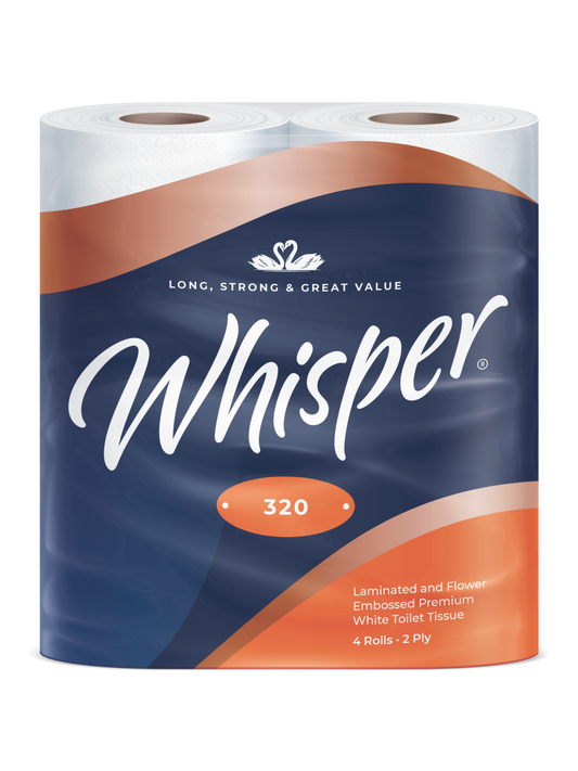 Toilet Rolls White 2 ply 320 Sheet x 36 Rolls