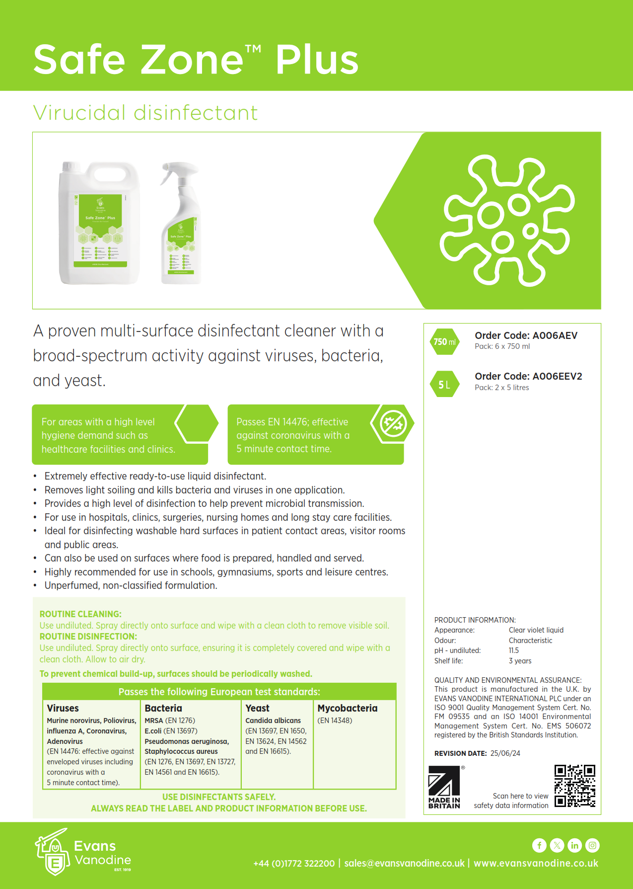 Safe Zone Plus - 750 ml