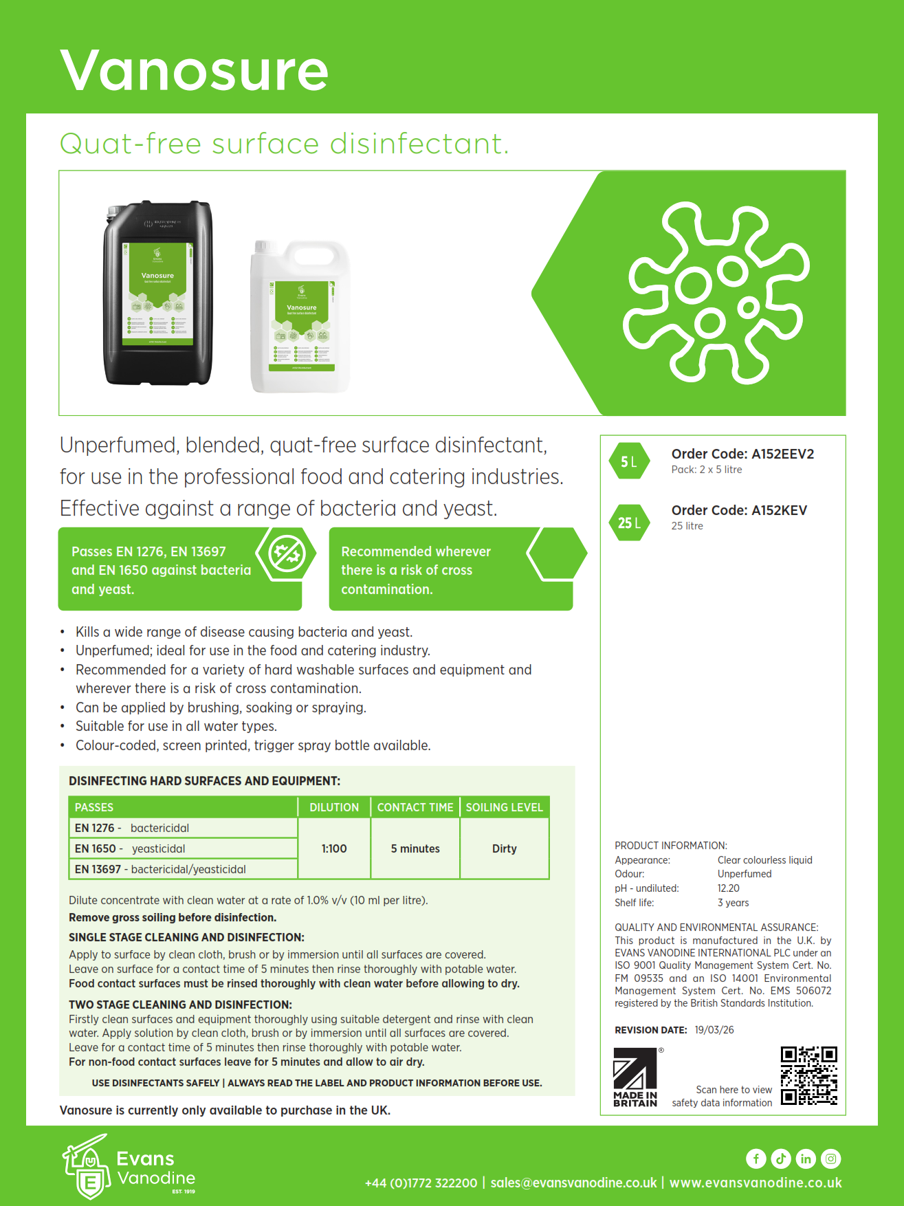 Vanosure - 5 Ltr - 2 x 5ltr