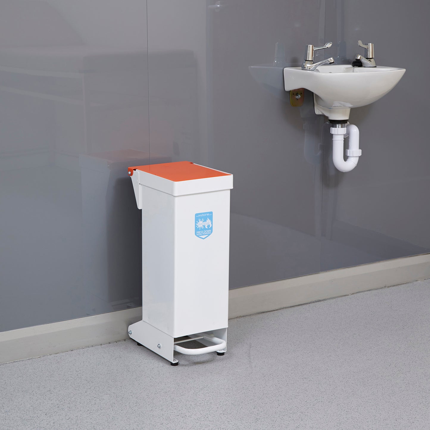 Pedal Bin Enclosed Fire Retardant 18L