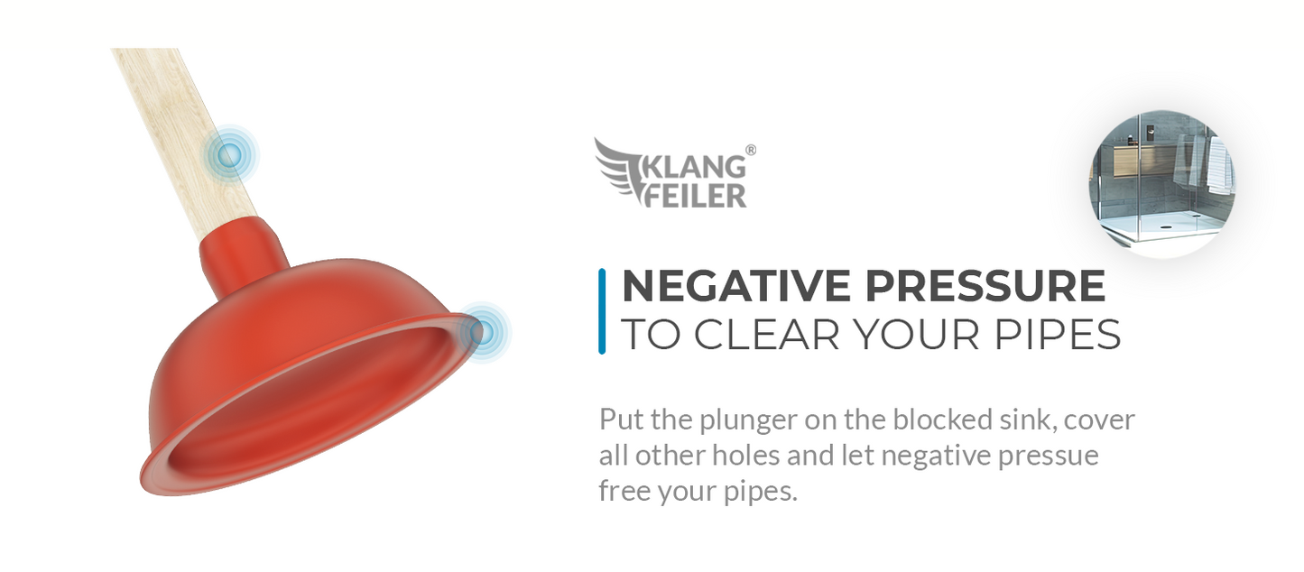 Sink & Drain Plunger - 140mm & Extra Strong