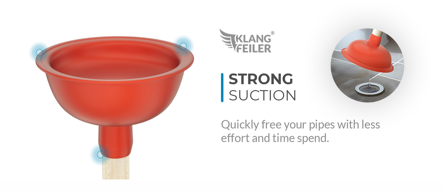 Sink & Drain Plunger - 140mm & Extra Strong