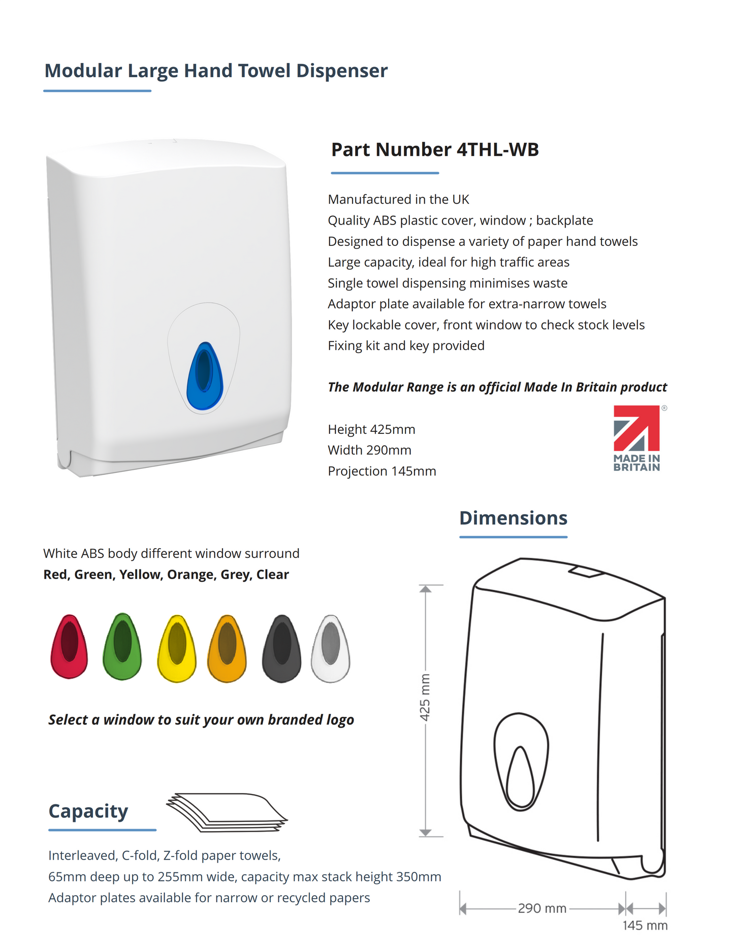 Modular Large Hand Towel Dispenser
