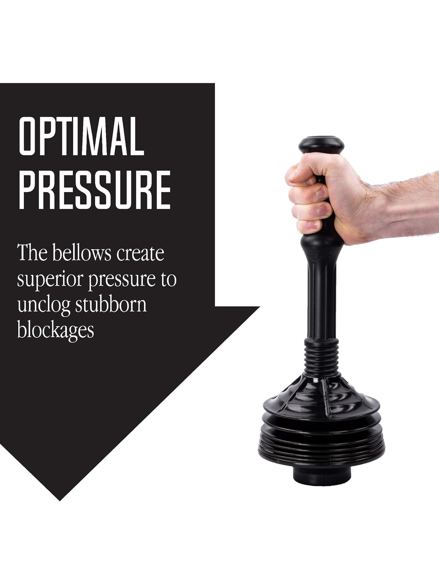 Professional Bellows Accordion Toilet Plunger
