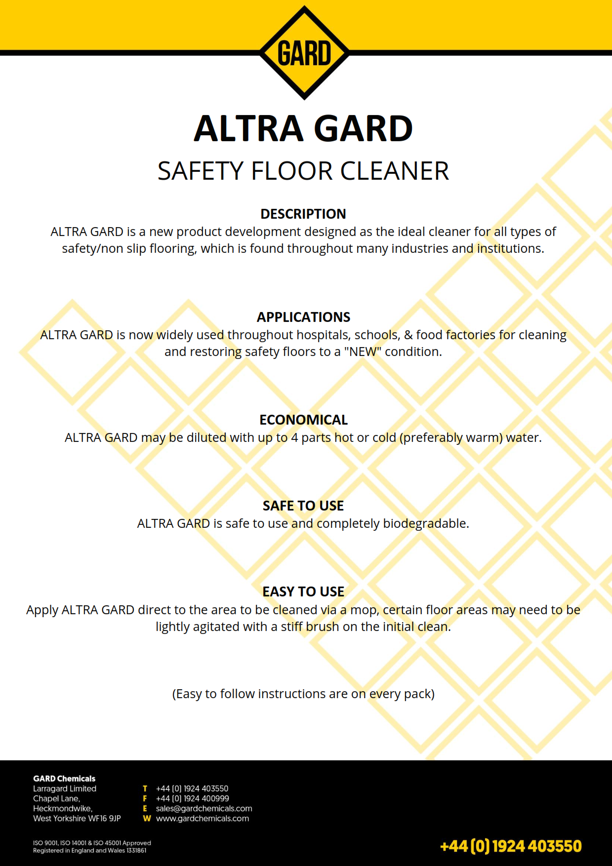 Safety Floor Cleaner - Altra Gard