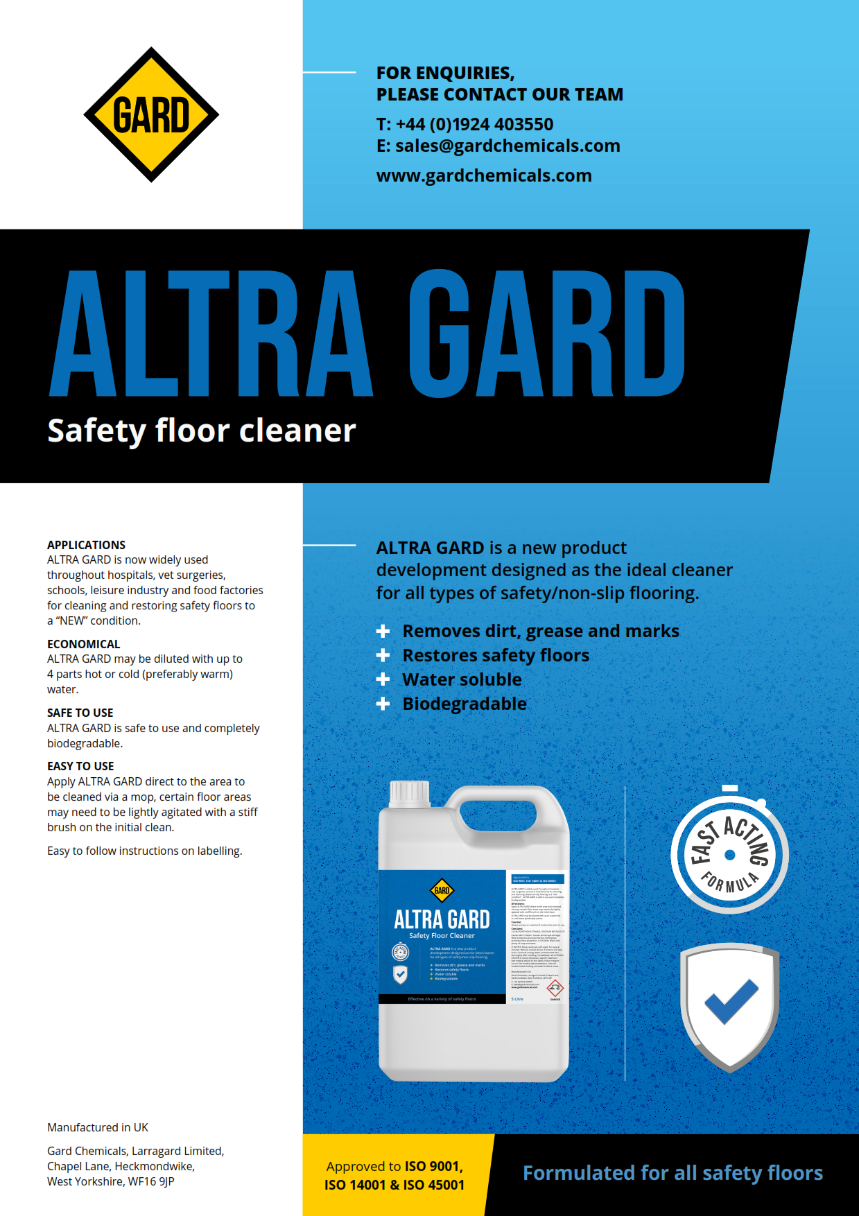 Safety Floor Cleaner - Altra Gard