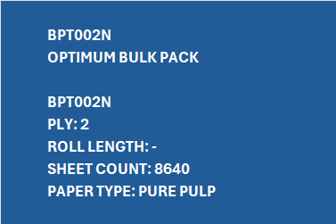 BPT002N – Optimum Bulk Pack