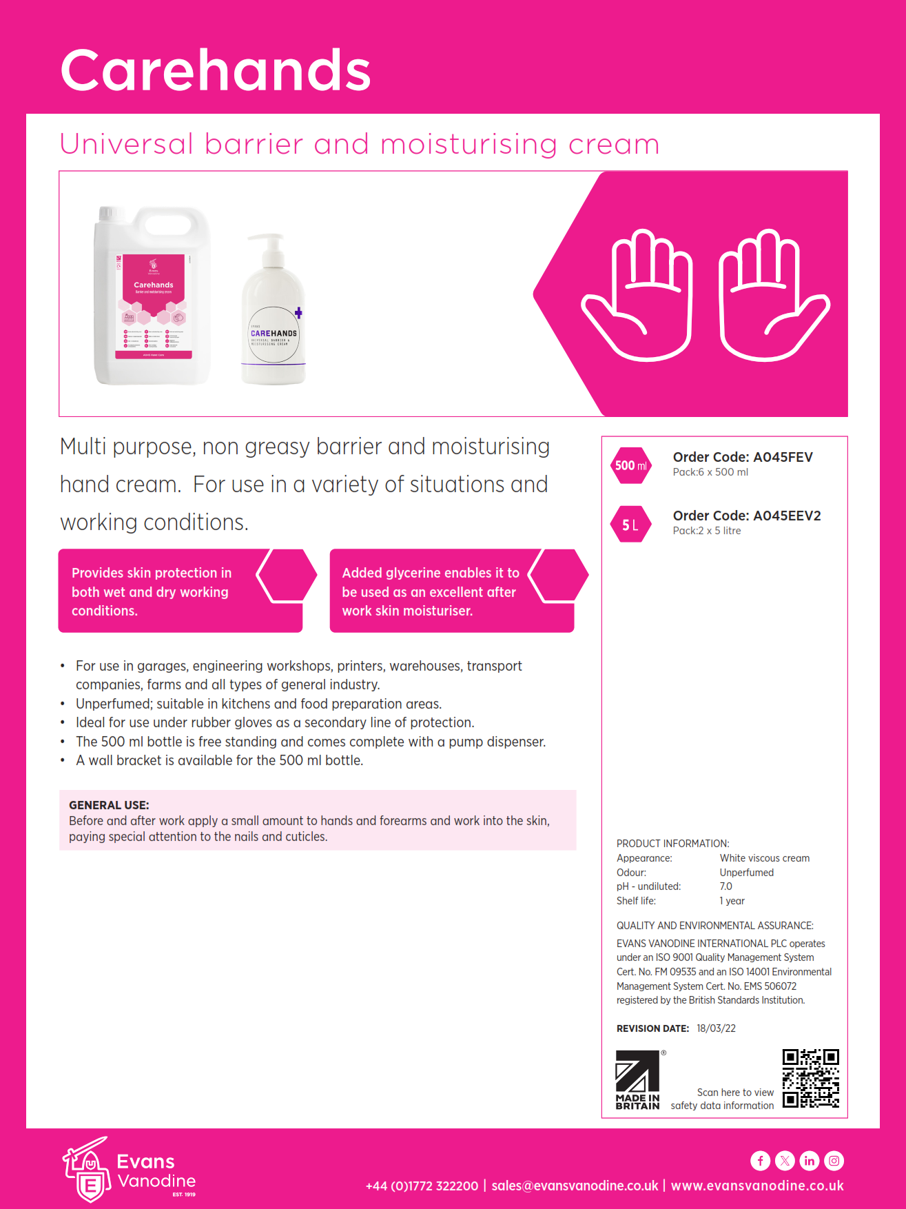 Carehands - 500 ml