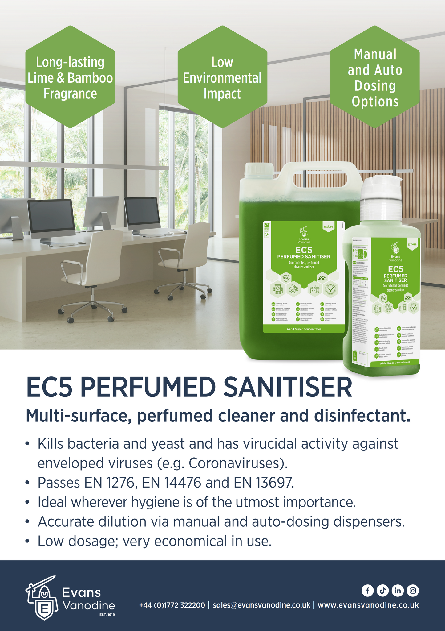 EC5 Perfumed Sanitiser 4 x 1 ltr