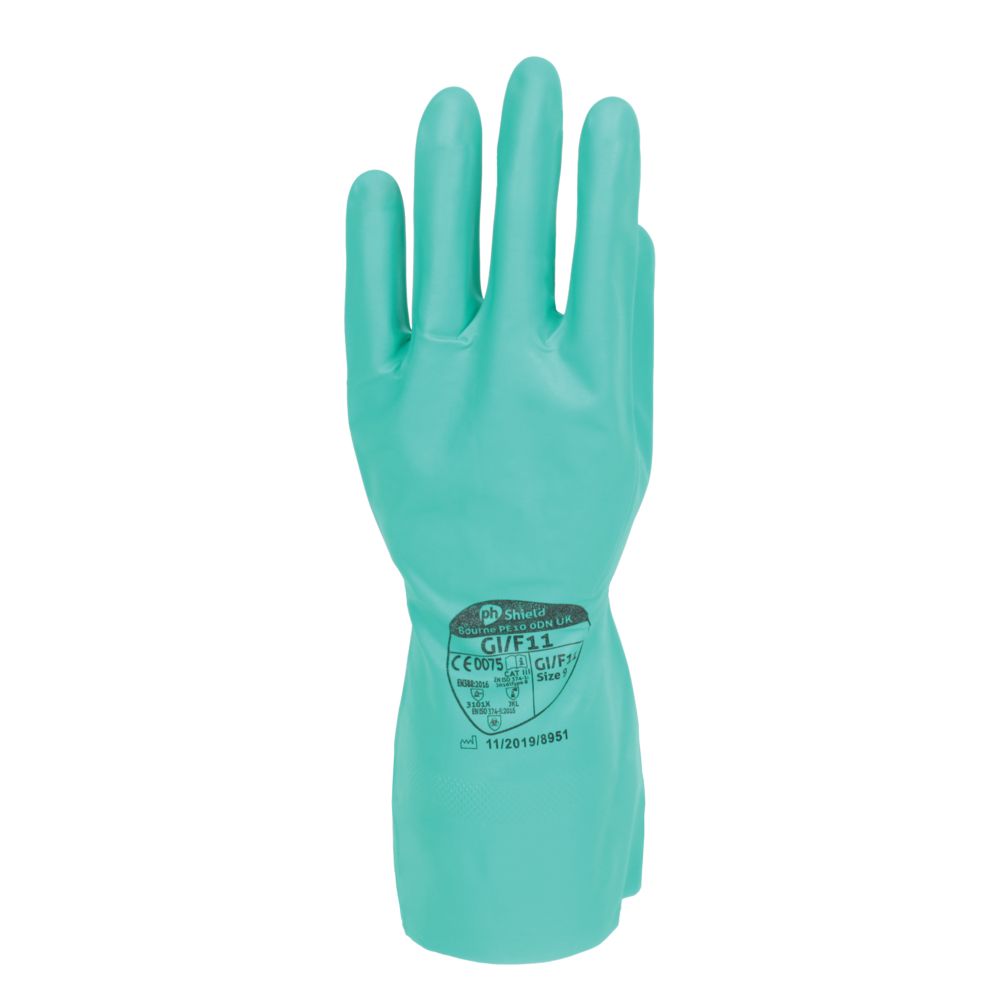 Green Heavy Duty Nitrile Gloves