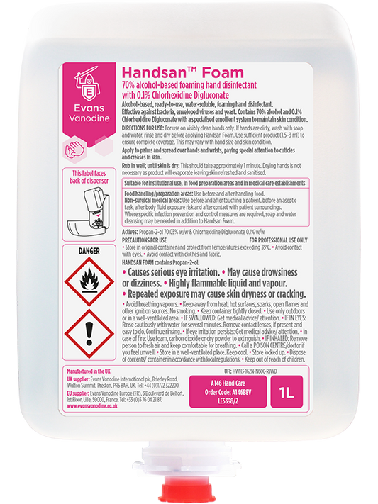 Handsan Foam - 6 x 1 ltr Evolve Cartridge
