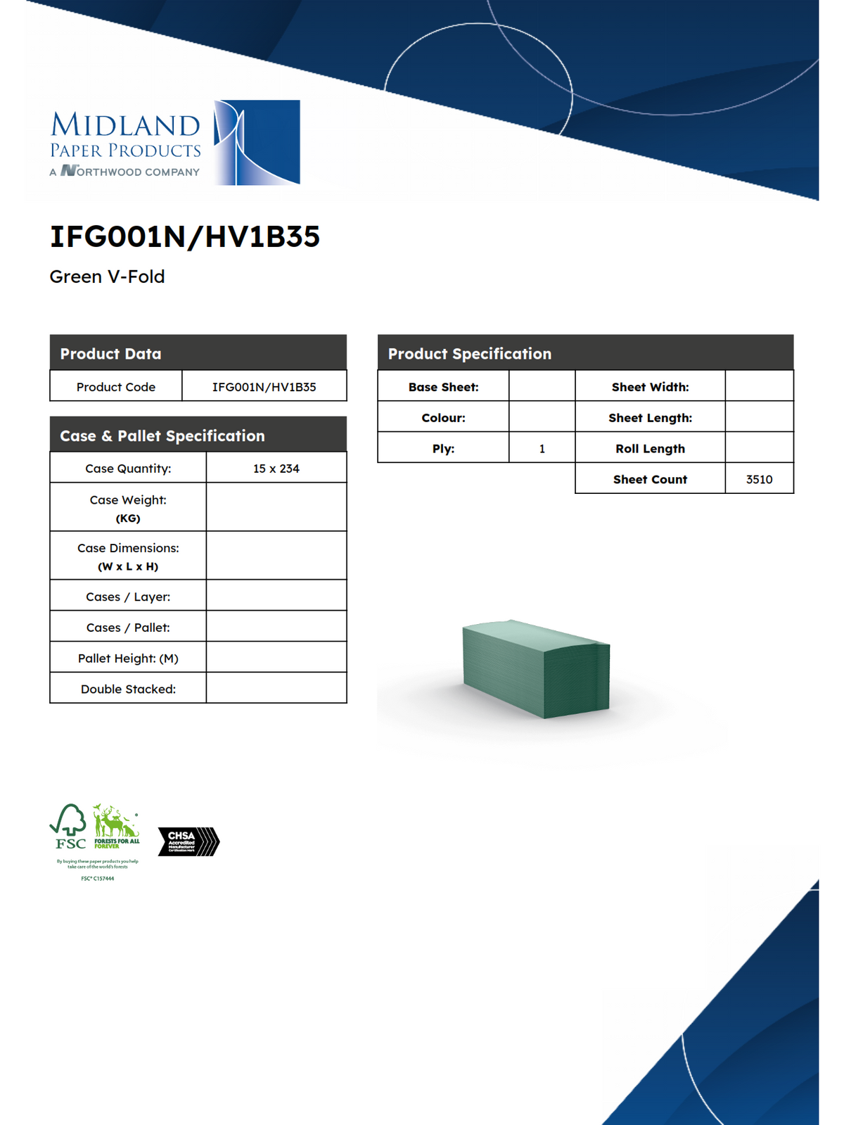 IFG001N – Green V-Fold