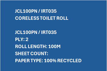 IRT035 – Coreless Toilet Roll