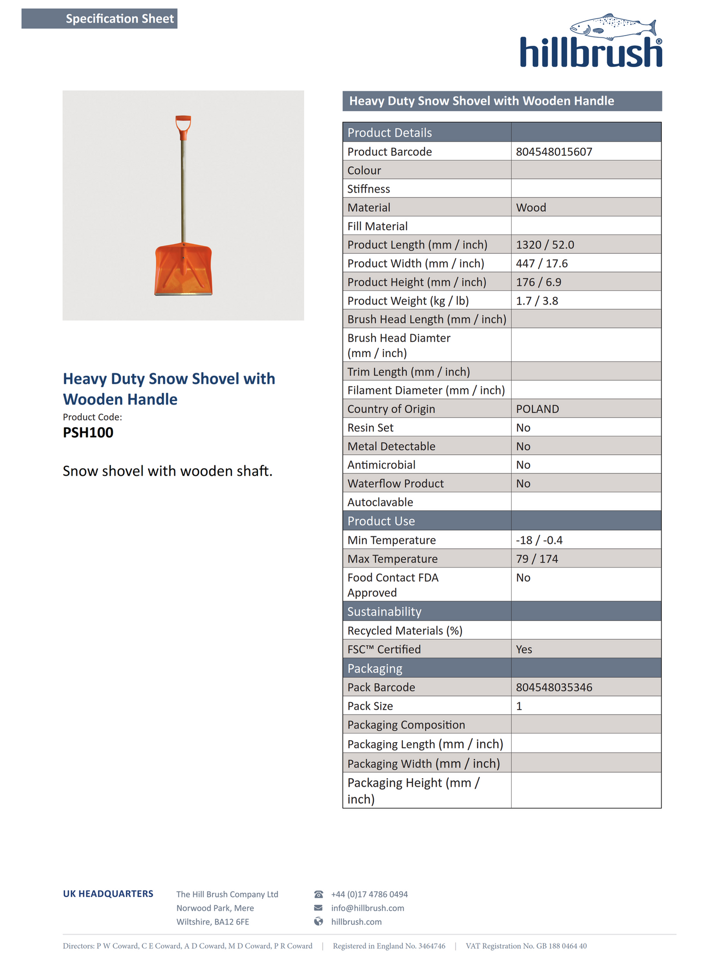 HEAVY DUTY SNOW SHOVEL