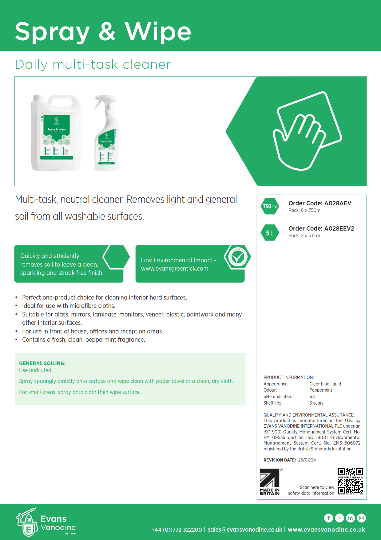 Spray & Wipe - 5 ltr