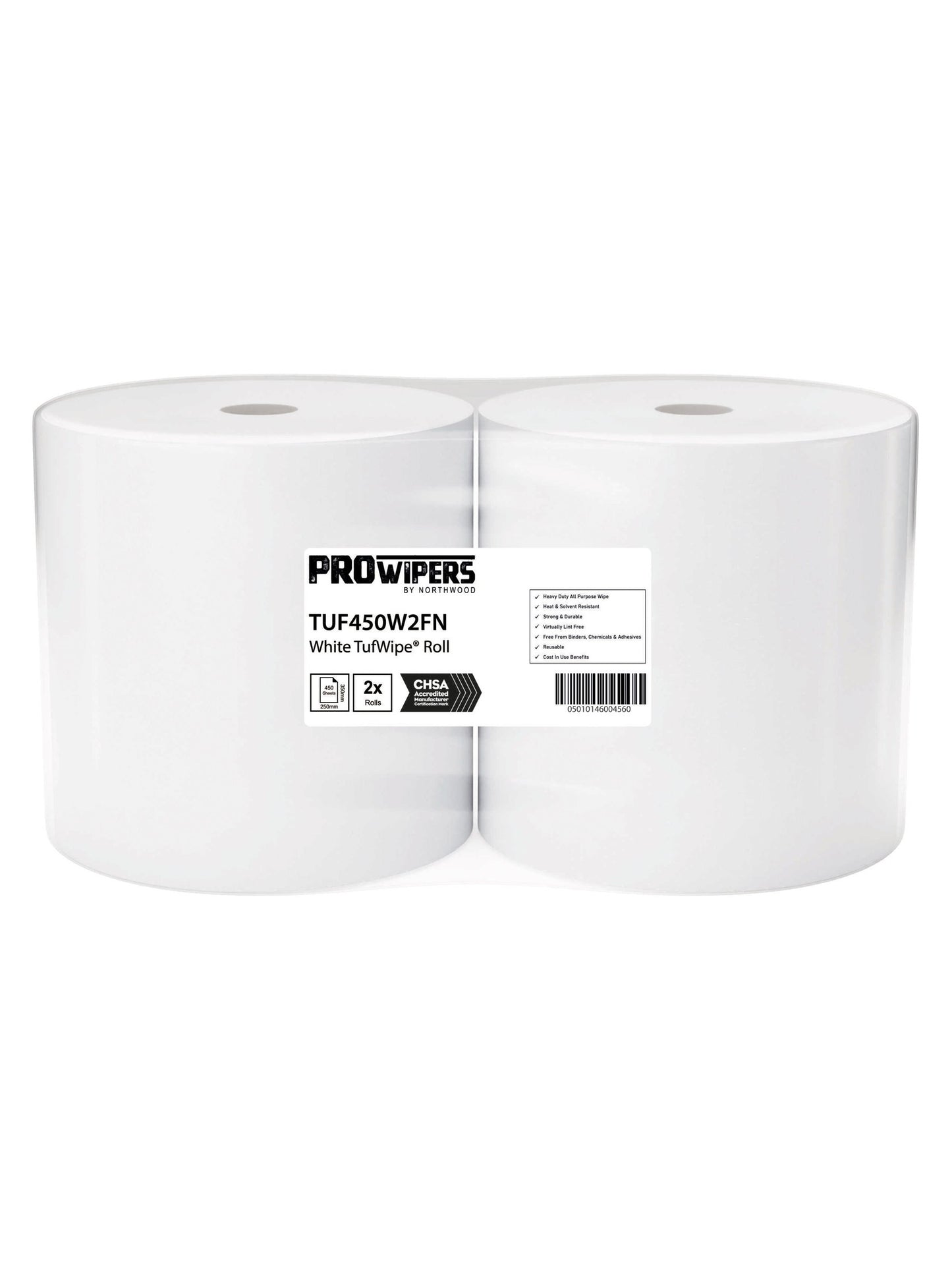 White Tufwipe Non Woven x 2 Rolls