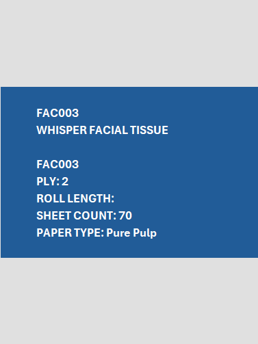 FAC003 – Whisper Facial Tissue